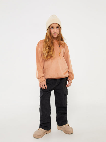 Girls' Cargo Pants with Elastic Waist