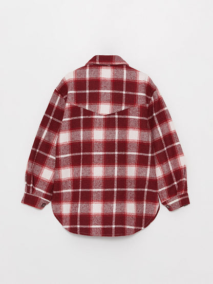 Plaid Long Sleeve Girls Shirt Jacket