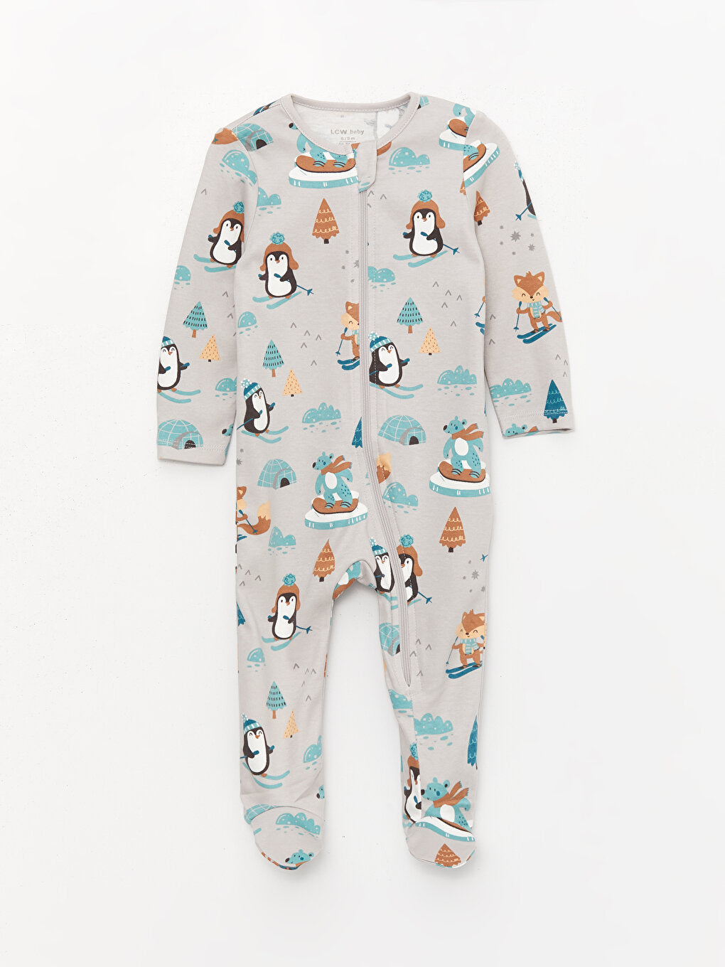 Crew Neck Printed Baby Boy Jumpsuit 2-pack