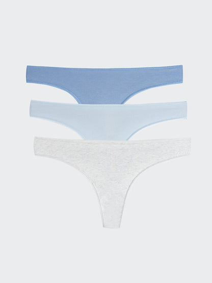 Plain Thong Panties 3 Pack