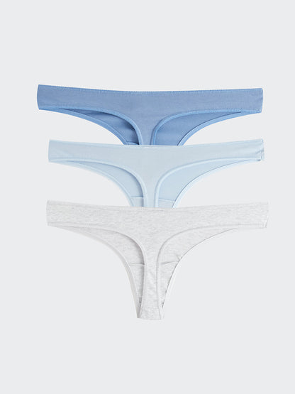 Plain Thong Panties 3 Pack