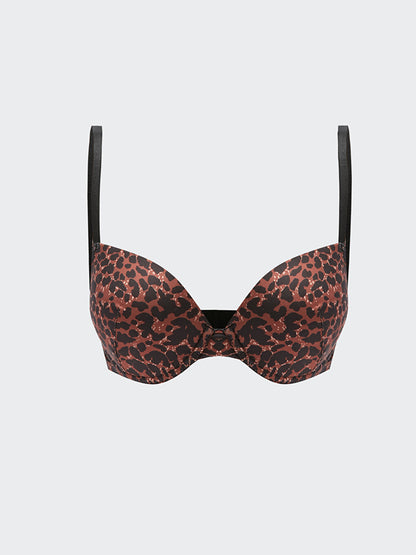 Underwire Unpadded Patterned T-Shirt Bra