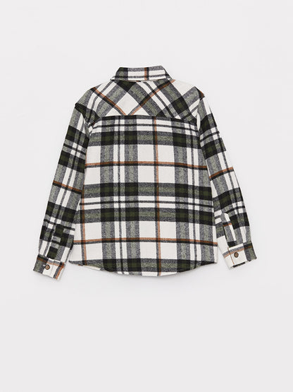 Plaid Long Sleeve Boy Shirt Jacket