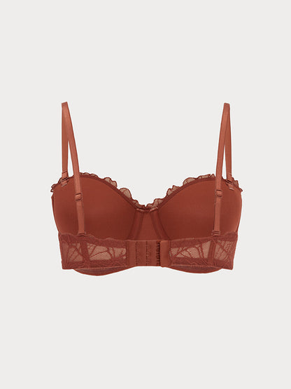 Underwire Unpadded Lace Strapless Bra