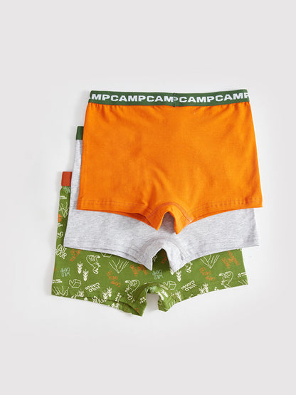 Printed Cotton Boys' Boxer 3-Piece