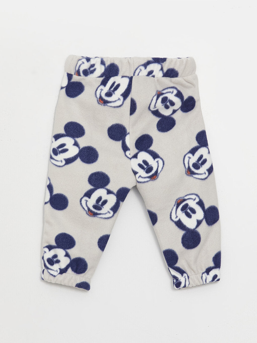 High Collar Mickey Mouse Patterned Fleece Baby Boy Sweatshirt and Sweatpants 2-Piece Set