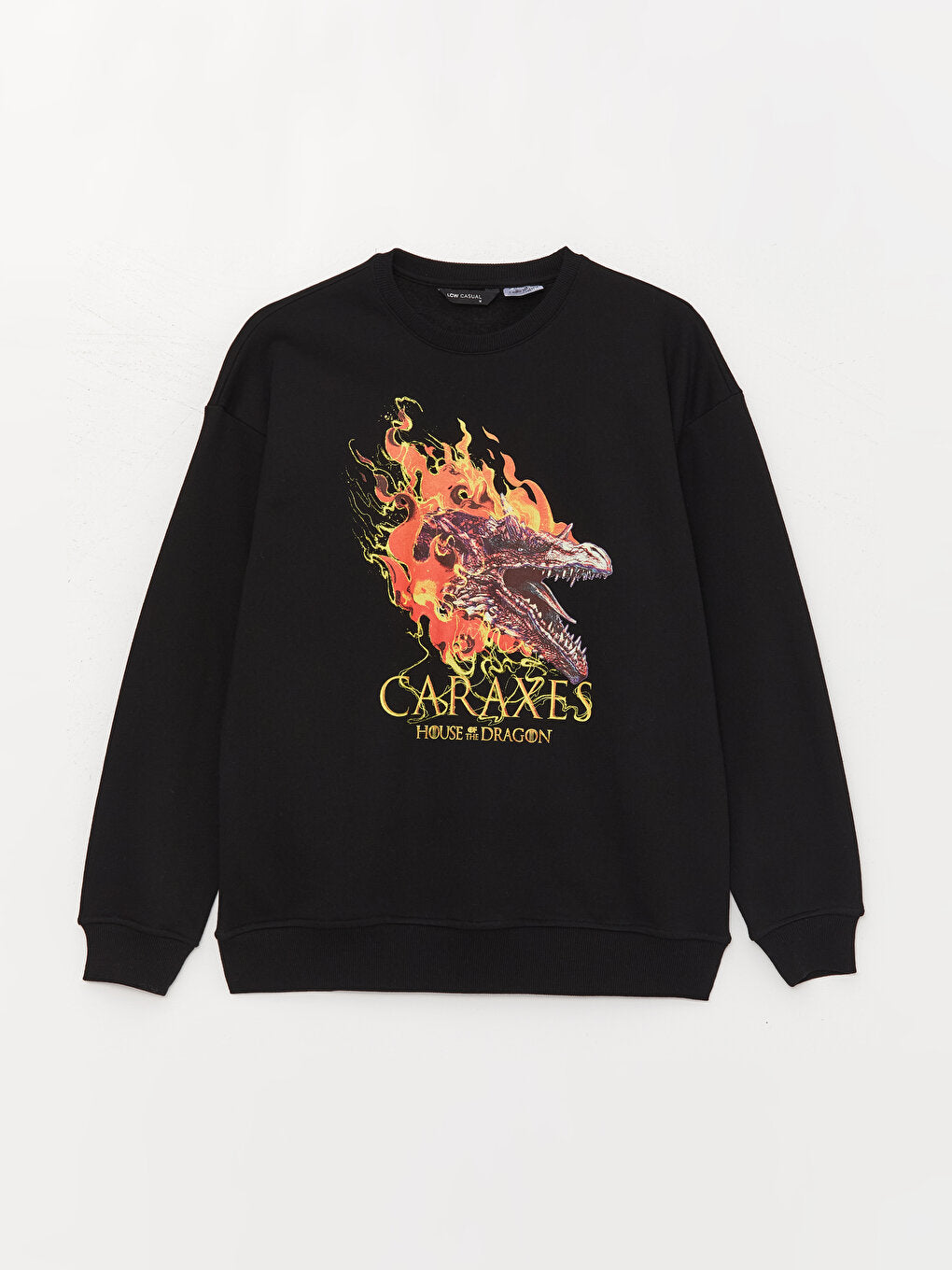 Crew Neck Long Sleeve Game of Thrones Printed Men's Sweatshirt