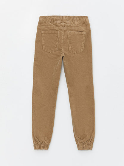 Elastic Waist Velvet Boy Jogger Pants