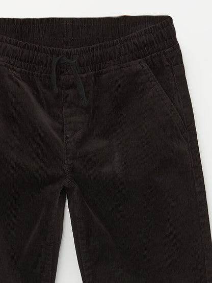 Elastic Waist Velvet Boy Jogger Pants