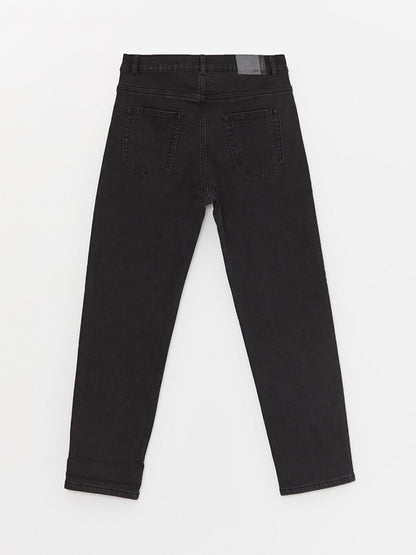 Regular Fit Fleece Lined Boy's Jean Trousers