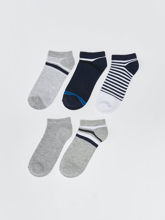 Striped Boy's Booties Socks 5-pack