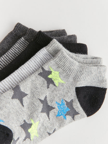 Patterned Boy's Booties Socks 5-pack