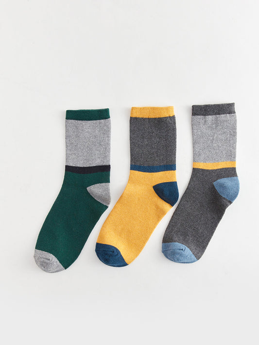 Color Blocked Boy Socks 3 Pack