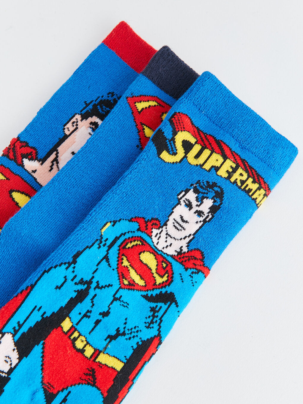 Superman Patterned Boy Socks 3-pack