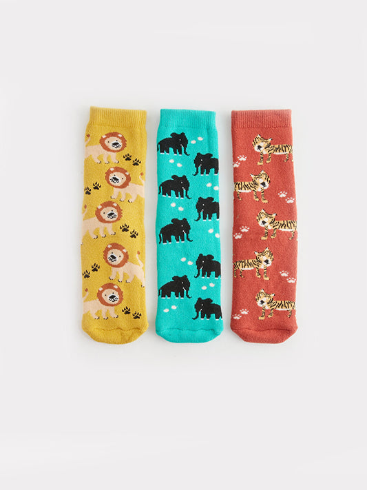 Printed Boy's Towel Sock Socks 3-pack