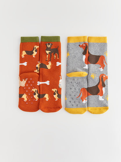 Patterned Boy's Towel Sock Socks 3-pack