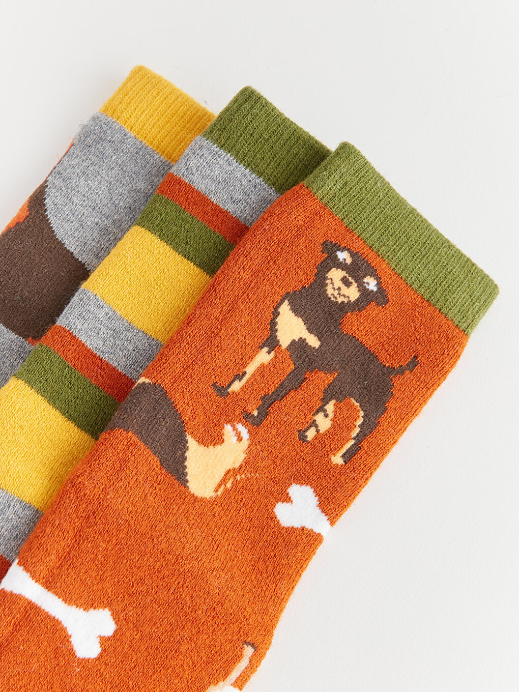 Patterned Boy's Towel Sock Socks 3-pack