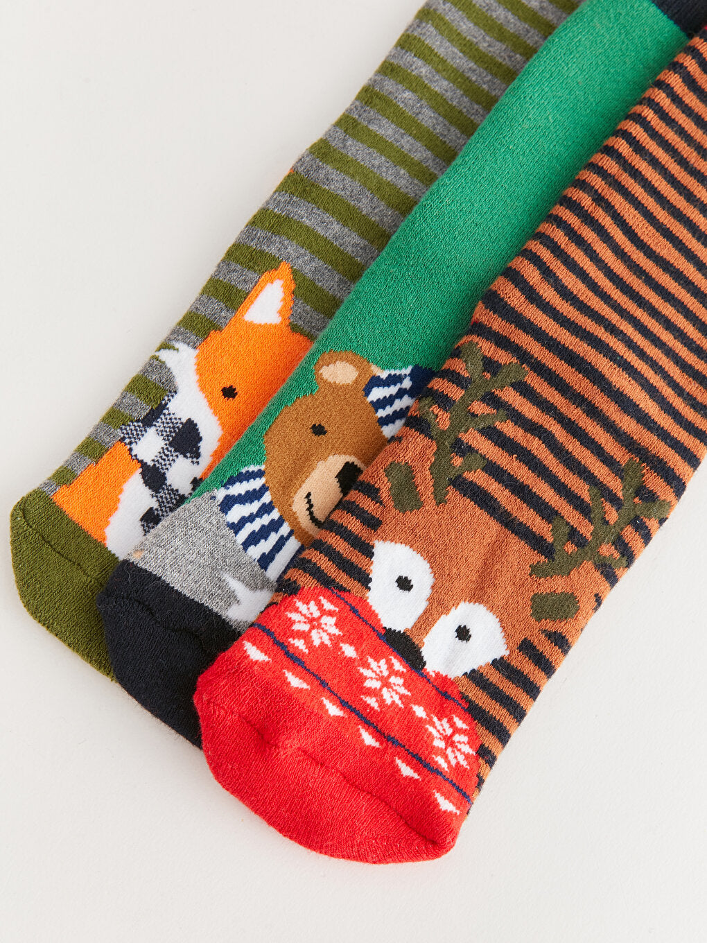 Patterned Boy's Towel Sock Socks 3-pack