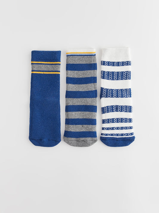 Striped Boy's Towel Sock Socks 3-pack