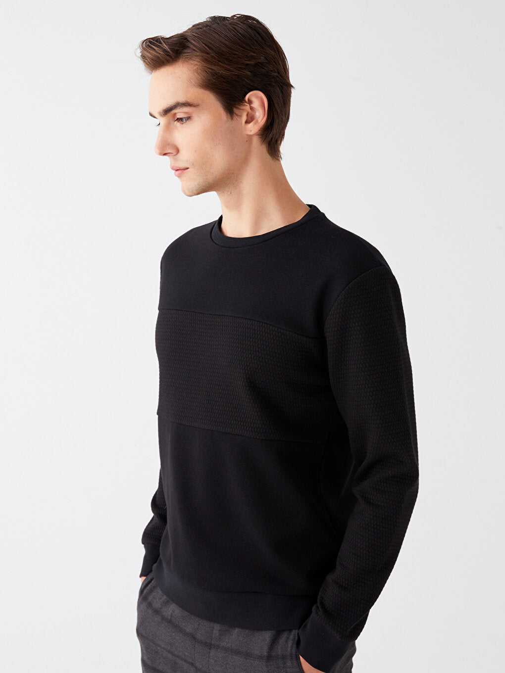 Crew Neck Long Sleeve Men's Sweatshirt