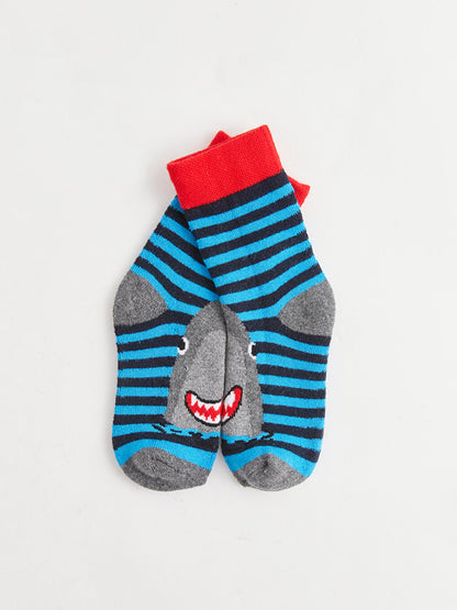 Patterned Boy's Towel Sock Socks 3-pack