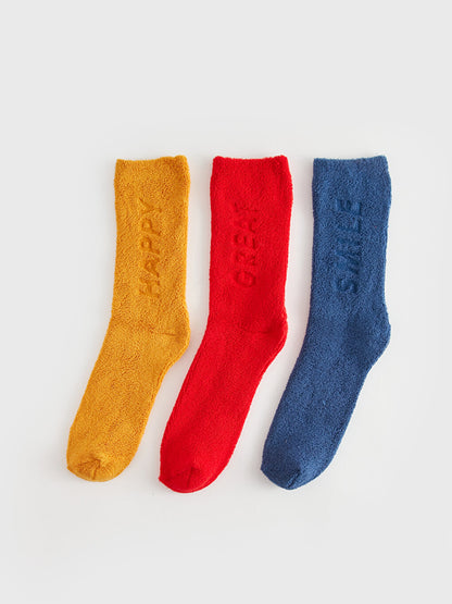 Patterned Boy's Towel Sock Socks 3-pack