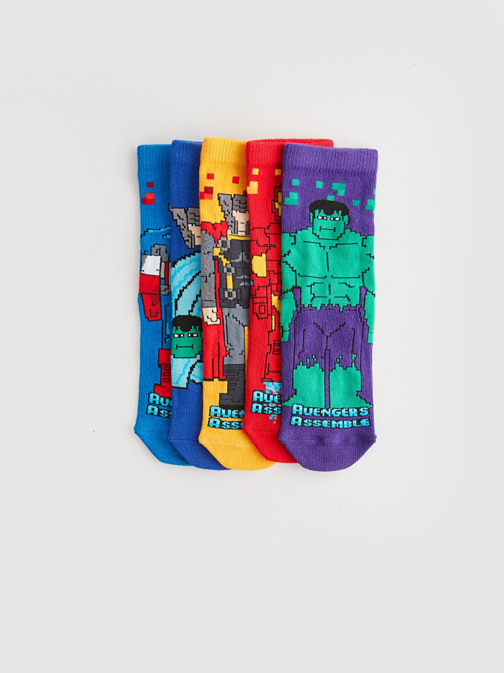 Avengers Patterned Boy Socks Pack of 5