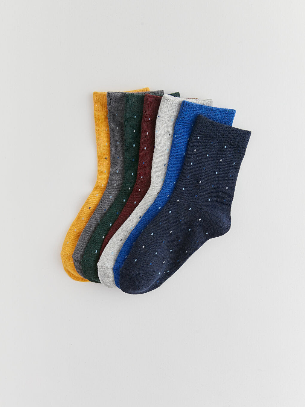 Polka Dot Boy Socks Pack of 7