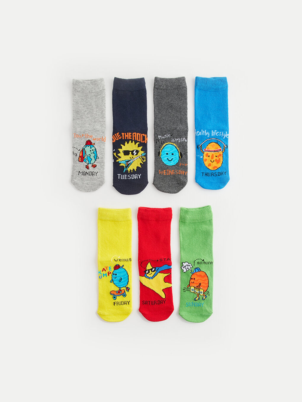 Patterned Boy Socks Pack of 7