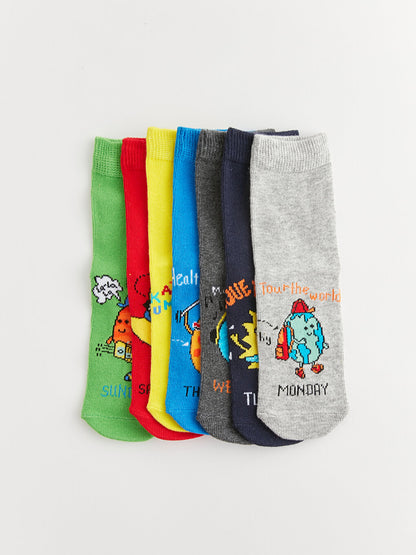 Patterned Boy Socks Pack of 7