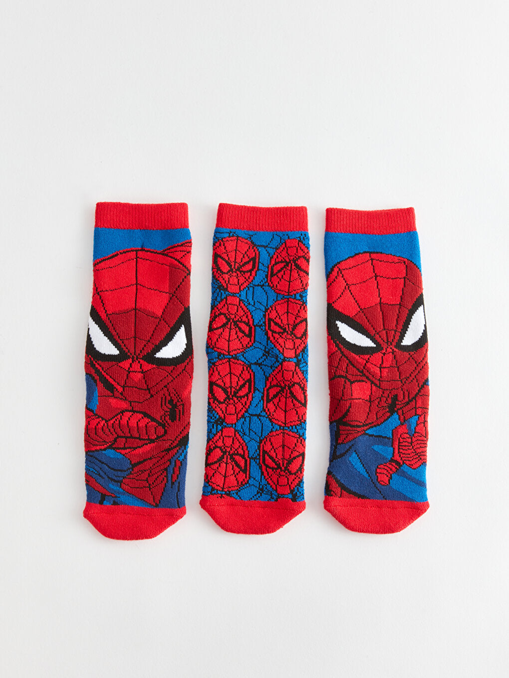 Spiderman Patterned Towel Boy Socks Set of 3