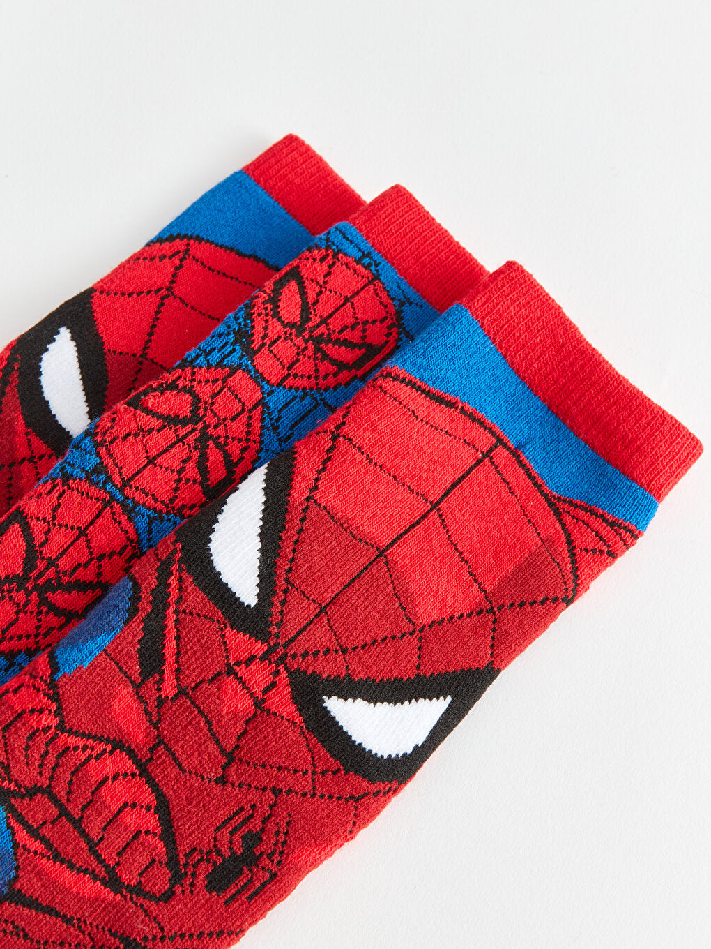 Spiderman Patterned Towel Boy Socks Set of 3