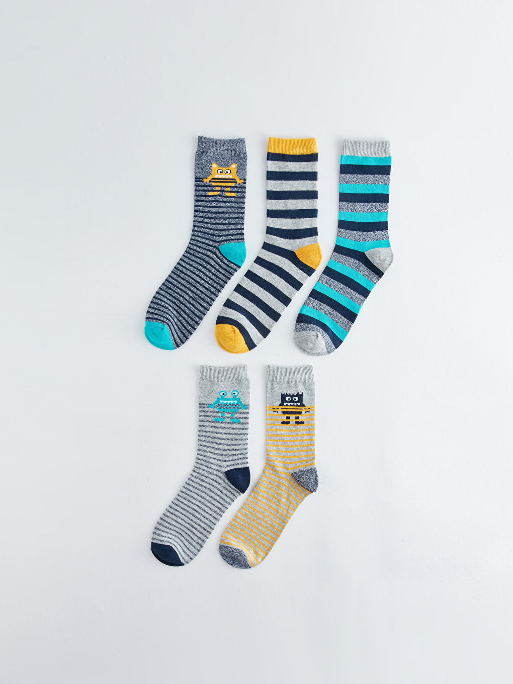 Patterned Boy Socks Pack of 5