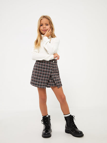 Girl's Short Skirt with Elastic Waist