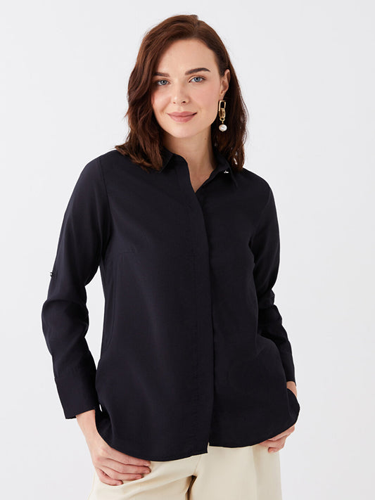 Plain Long Sleeve Women's Shirt