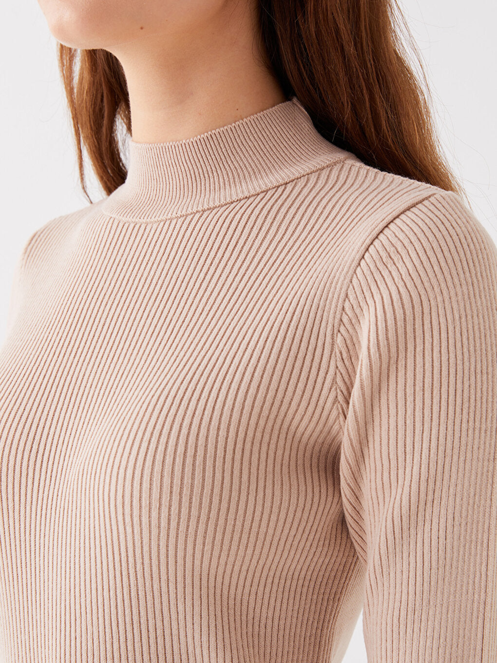 Half Turtleneck Straight Long Sleeve Women's Knitwear Dress