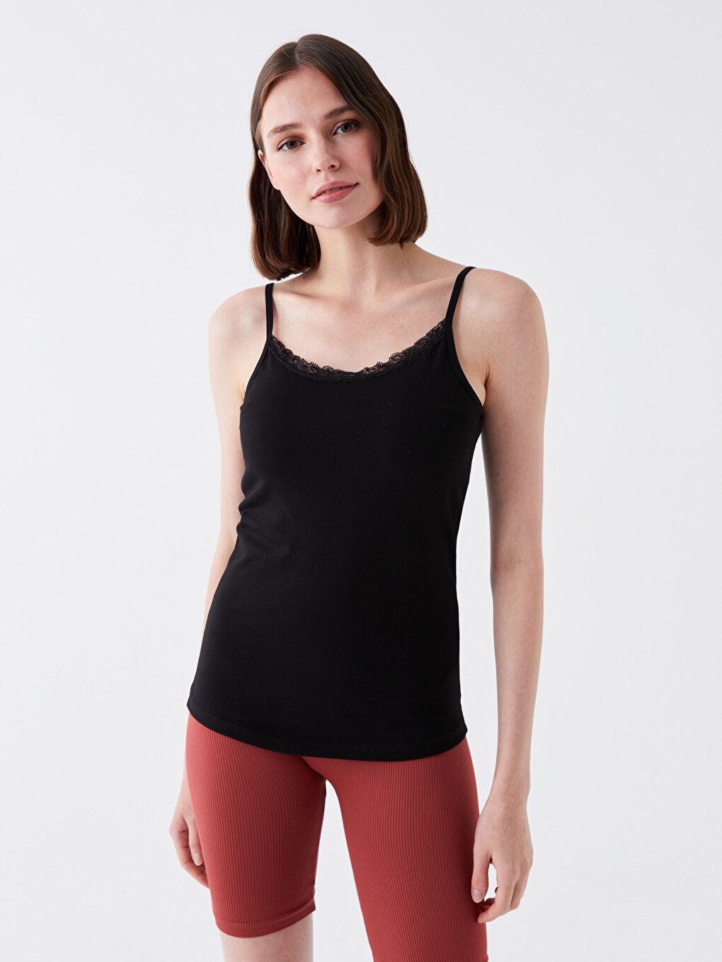 U-Neck Lace Detailed Women's Athlete