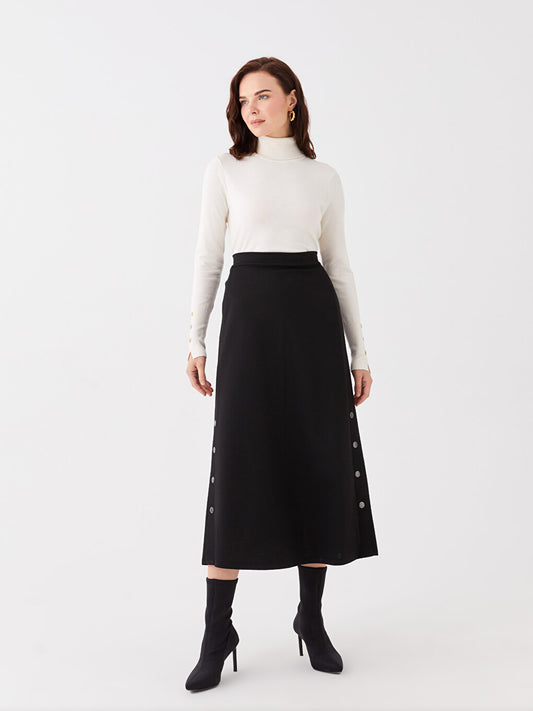 Women's Elastic Waist Straight Skirt