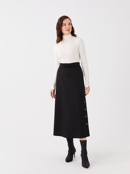 Women's Elastic Waist Straight Skirt