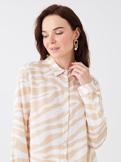 Patterned Long Sleeve Women's Shirt