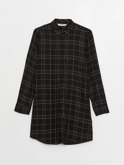 Plaid Long Sleeve Women's Shirt Tunic