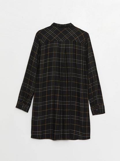 Plaid Long Sleeve Women's Shirt Tunic