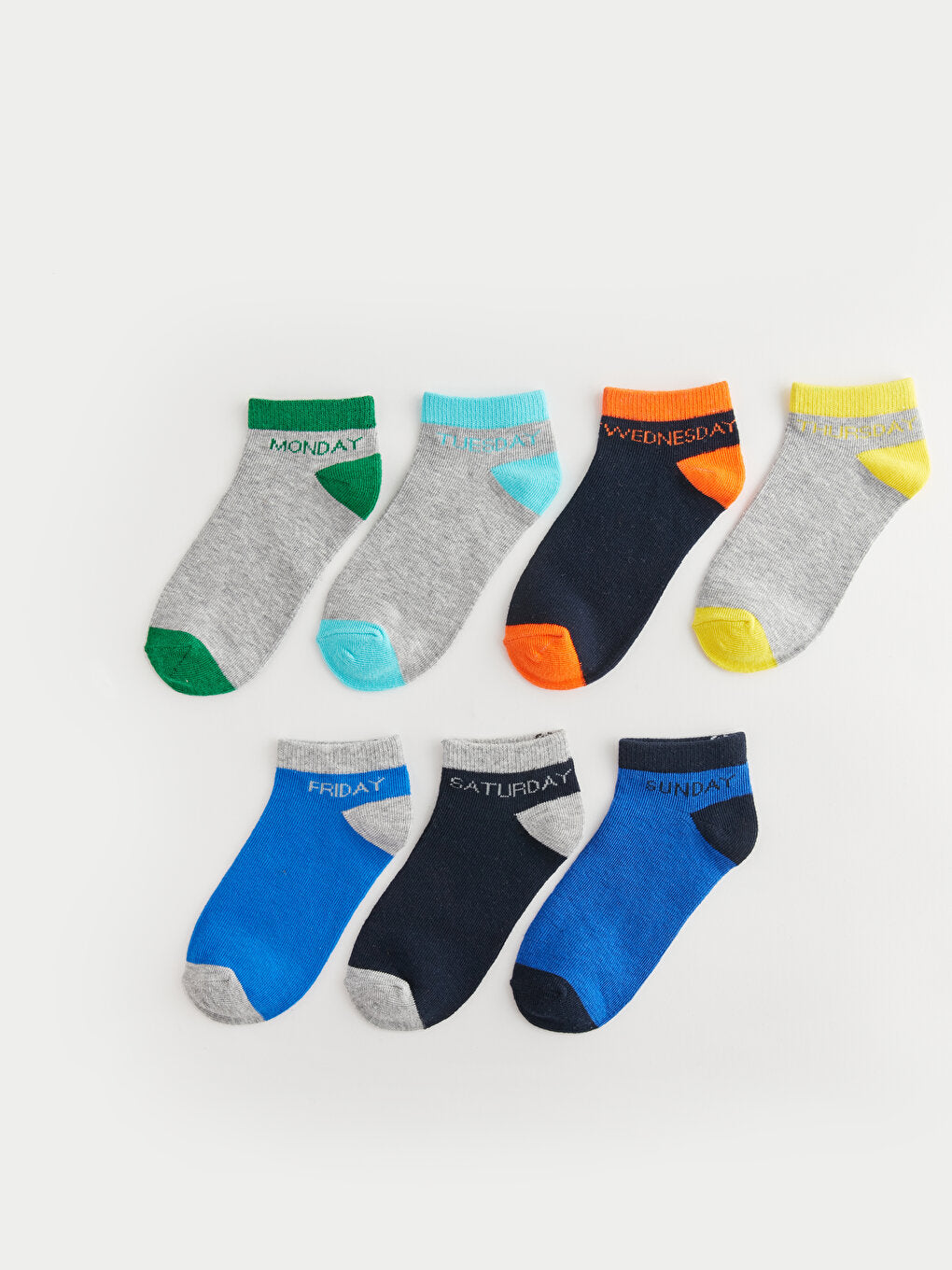 Color Blocked Boy's Booties Socks 7-pack