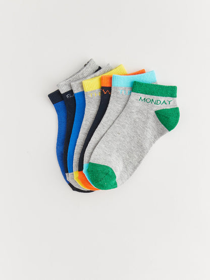 Color Blocked Boy's Booties Socks 7-pack