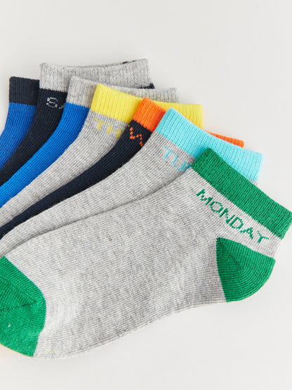 Color Blocked Boy's Booties Socks 7-pack