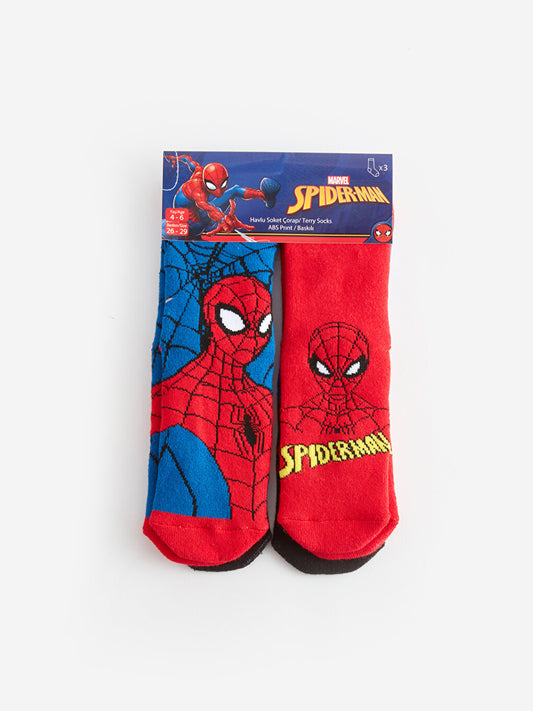 Spiderman Patterned Boy Socks 3-pack