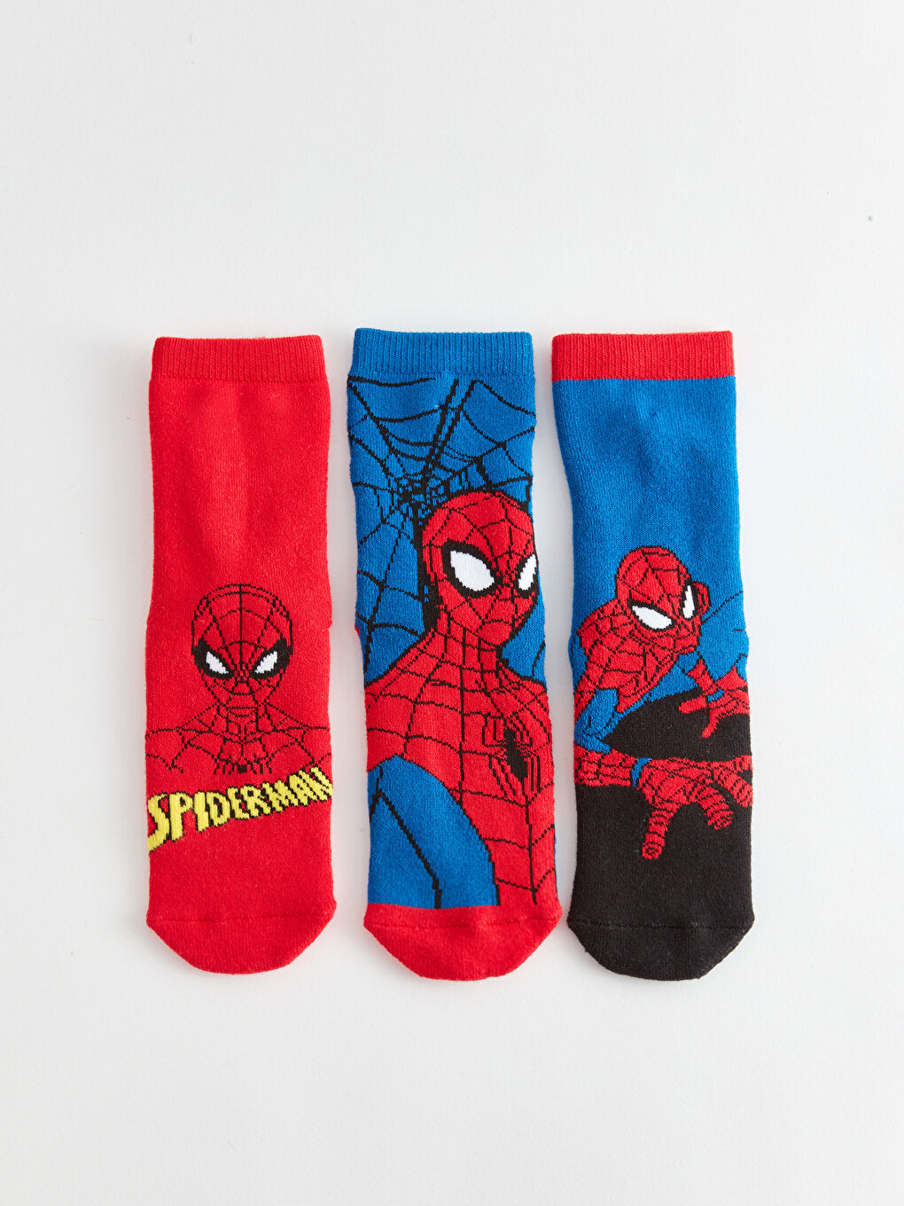 Spiderman Patterned Boy Socks 3-pack