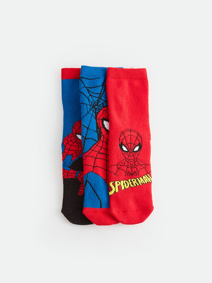 Spiderman Patterned Boy Socks 3-pack