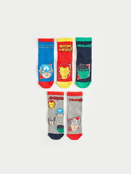 Marvel Patterned Boy Socks 5-pack