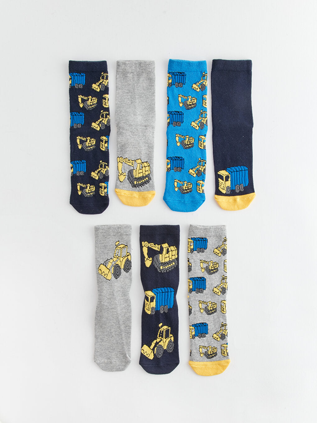 Patterned Boy Socket Child 7 Pcs